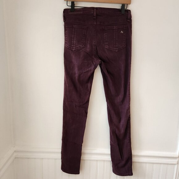 Rag & Bone The Skinny Jeans Purple Stretch Slim Women's 27 - Picture 2 of 8